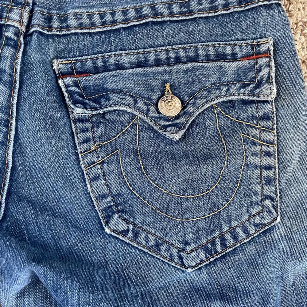 True Religion Denim Jorts Jean Shorts Mens 30 x 33 Billy‎ Distressed Cutoff Y2K